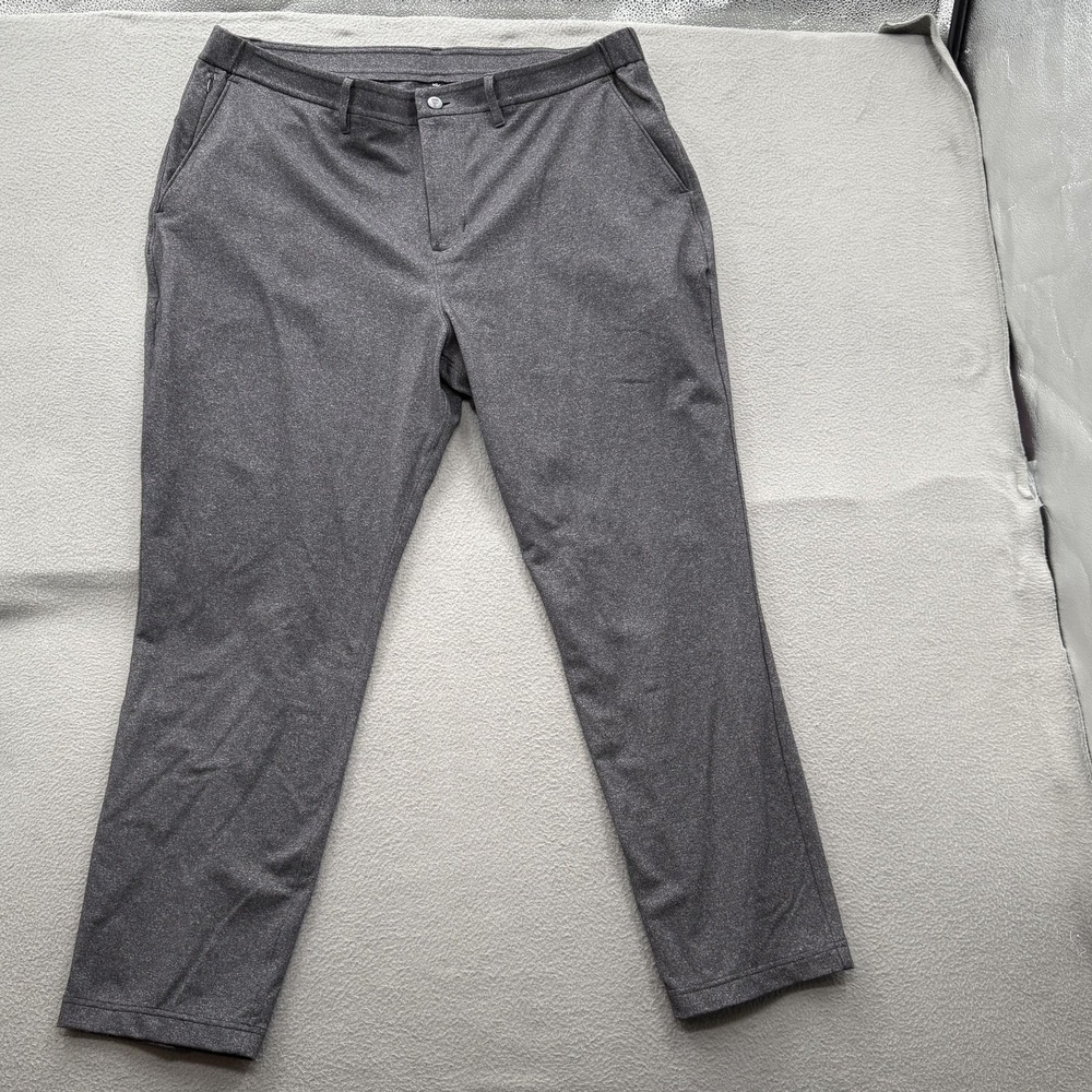 Public Rec Pants Mens 40x30 (Fits 39/29) Gray Knit Chino Slim Fit Stretch Casual